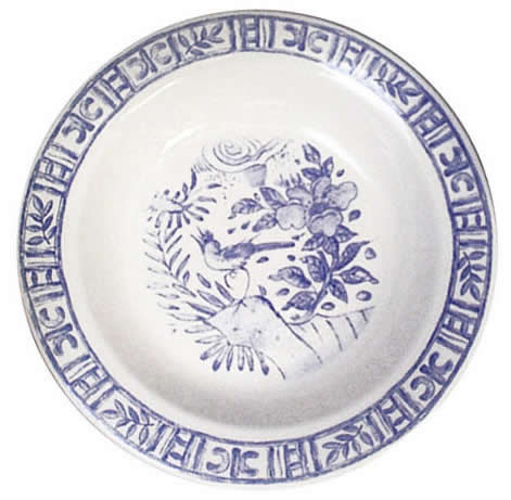 oiseau bleu deep round platter 31 cm