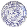 oiseau bleu plate 21.8 cm