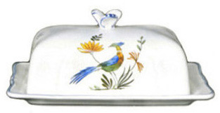 oiseaux de paradis covered butter dish