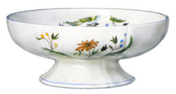 oiseaux de paradis footed fruit bowl